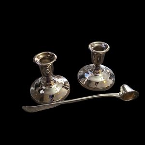Silver Plated Candle Holders